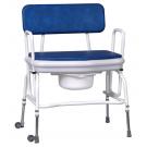 Heavy Duty Adjustable Height Commode Chair with Detachable Armrests