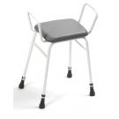 Adjustable Height Perching Stool with arms