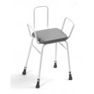 Adjustable Height Perching Stool with arms and back