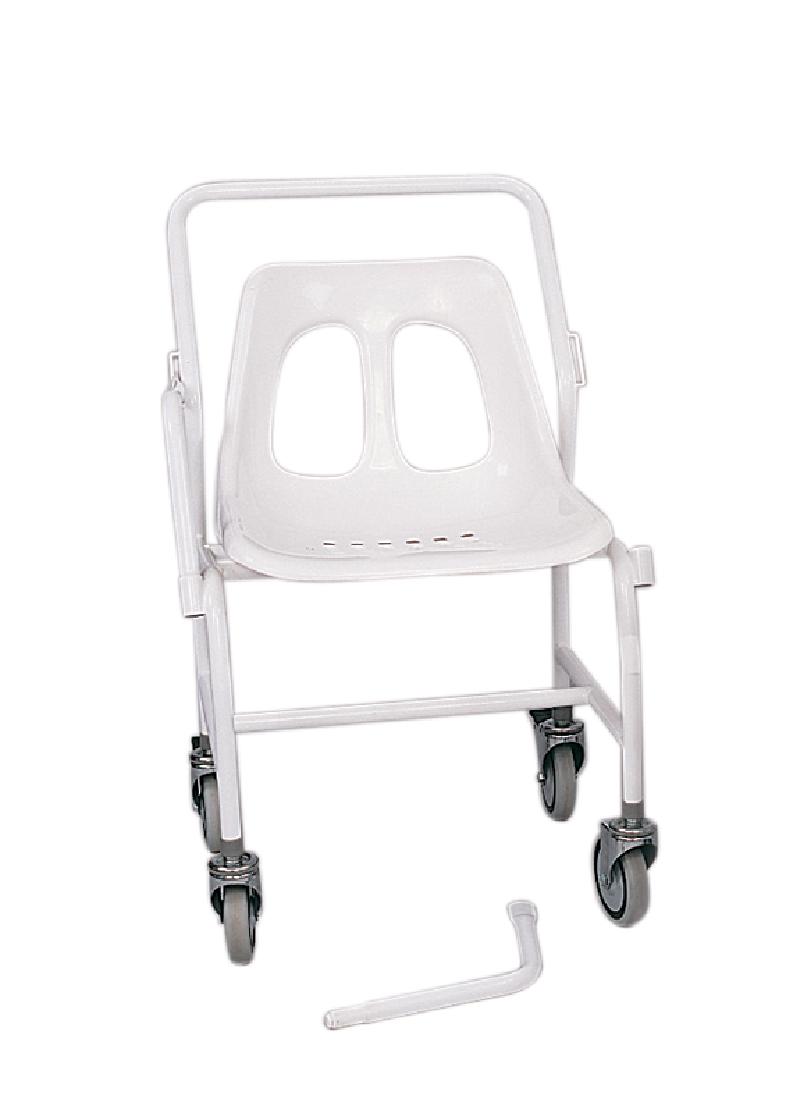 Mobile shower chair with detachable arms