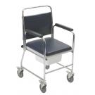 Chrome Plated Steel Mobile Commode Chairs